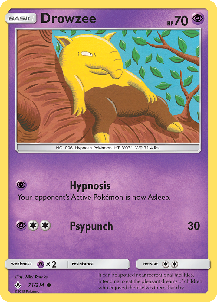 Drowzee (71/214) [Sun &amp; Moon: Unbroken Bonds] 