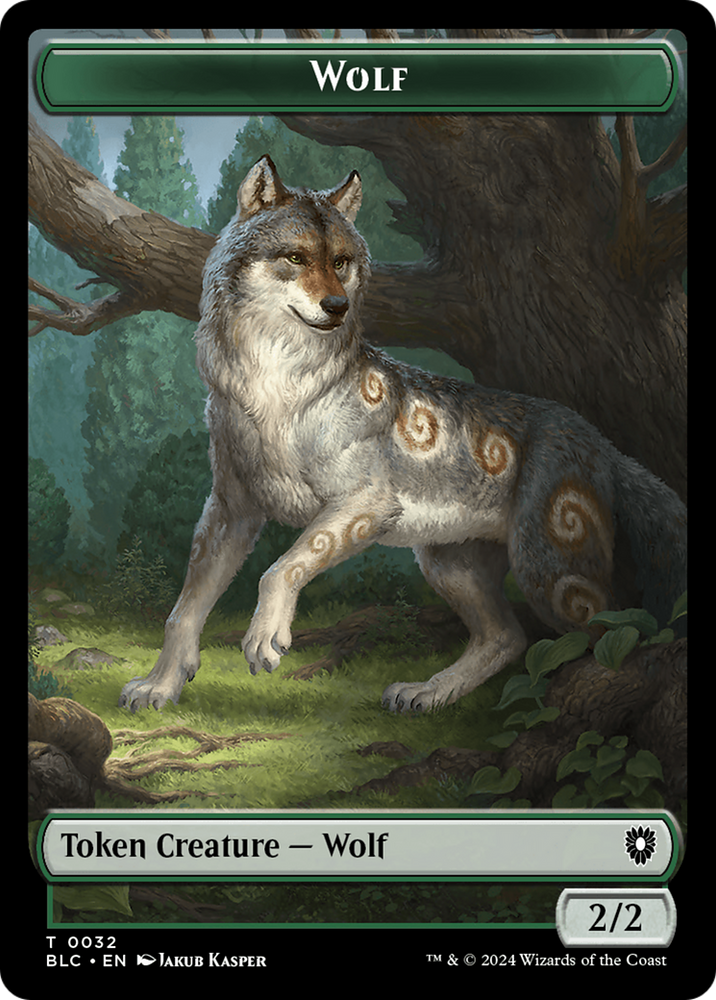 Goat // Wolf (032) Double-Sided Token [Bloomburrow Commander Tokens] 