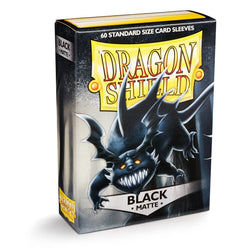 Dragon Shield: Standard 60ct Sleeves - Black (Matte) 