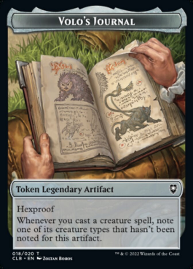 Volo's Journal Token [Commander Legends: Battle for Baldur's Gate Tokens] 
