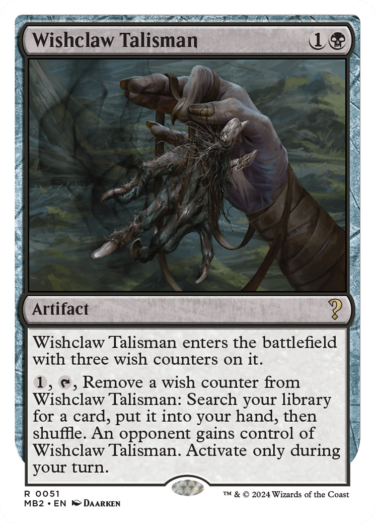 Wishclaw Talisman (White Border) [Mystery Booster 2] 