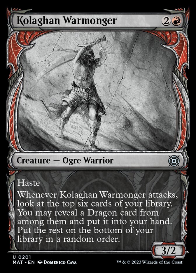 Kolaghan Warmonger (Showcase Halo Foil) [March of the Machine: The Aftermath] 