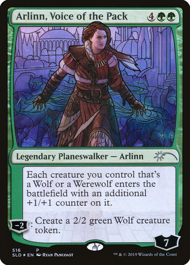 Arlinn, Voice of the Pack (Stained Glass) [Secret Lair Drop Promos] 