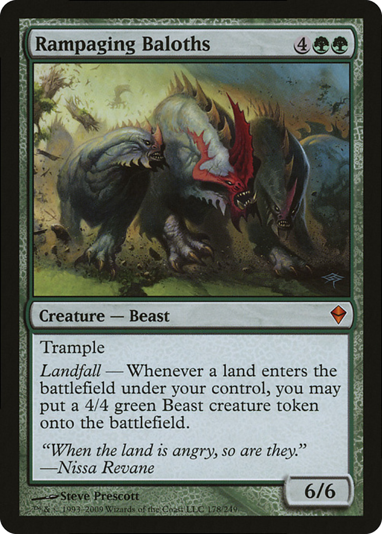 Rampaging Baloths (Zendikar) (Oversized) [Oversize Cards] 