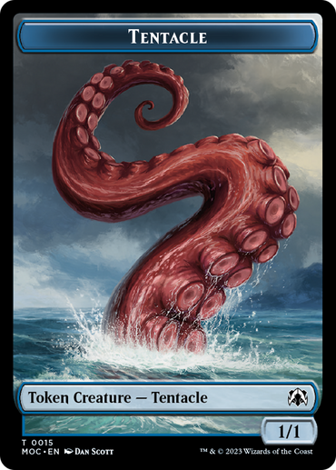 Tentacle // Human (26) Double-Sided Token [March of the Machine Commander Tokens] 