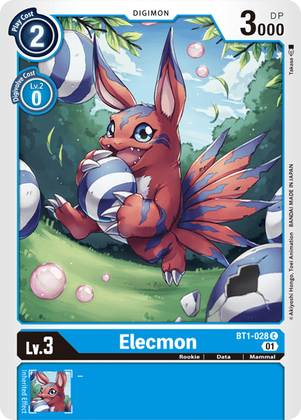 Elecmon [BT1-028] (Alternative Art) [Starter Deck: Ulforce Veedramon]