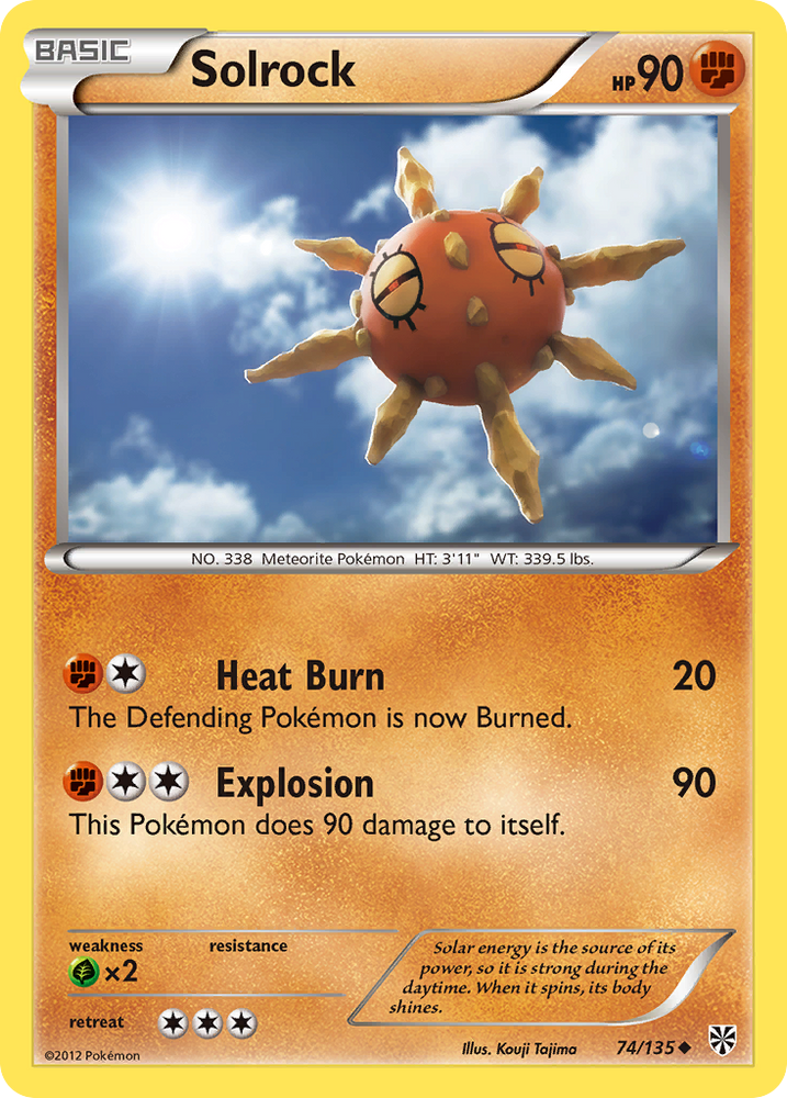 Solrock (74/135) [Black &amp; White: Plasma Storm] 
