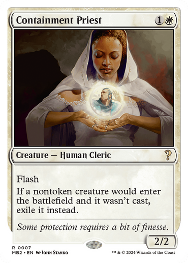 Containment Priest (White Border) [Mystery Booster 2] 