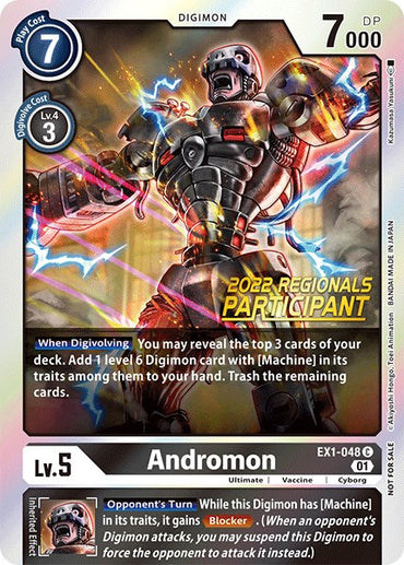 Andromon [EX1-048] (2022 Championship Online Regional) (Online Participant) [Classic Collection Promos] 