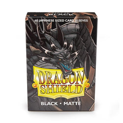 Dragon Shield: Japanese Size 60ct Sleeves - Black (Matte) 