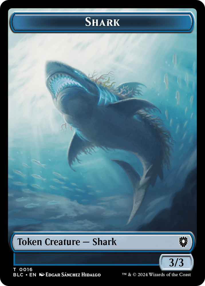 Bird (011) // Shark Double-Sided Token [Bloomburrow Commander Tokens]