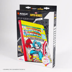 Gamegenic | Magic: The Gathering | Marvel Super Heroes Zip-Up Album 18-Pocket - Captain America and Black Panther) )