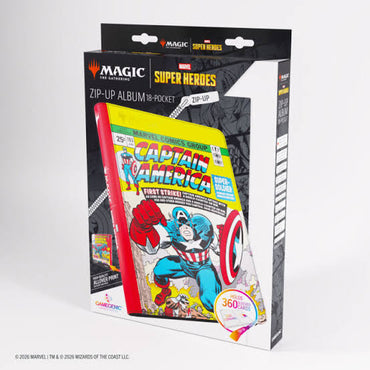Gamegenic | Magic: The Gathering | Marvel Super Heroes Zip-Up Album 18-Pocket - Captain America and Black Panther) )
