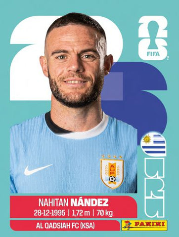 #URU009 | Panini | Fifa World Cup Stickers | 2026 | Nahitan NÁNDEZ | Uruguay
