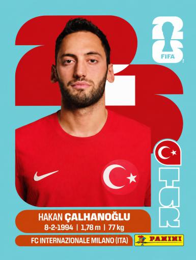 #TUR011 | Panini | Fifa World Cup Stickers | 2026 | Hakan ÇALHANOGLU | Turquia