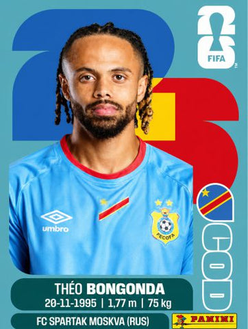 #COD014 | Panini | Fifa World Cup Stickers | 2026 | Théo BONGONDA | Rep. Congo