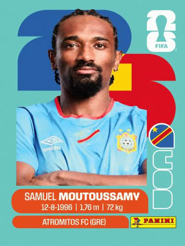 #COD011 | Panini | Fifa World Cup Stickers | 2026 | Samuel MOUTOUSSAMY | Rep. Congo