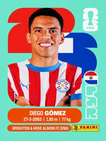 #PAR010 | Panini | Fifa World Cup Stickers | 2026 | Diego GÓMEZ | Paraguay