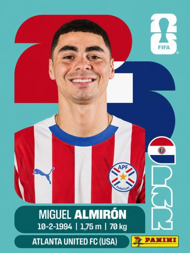 #PAR017 | Panini | Fifa World Cup Stickers | 2026 | Miguel ALMIRÓN | Paraguay