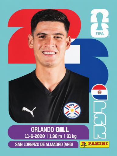 #PAR003 | Panini | Fifa World Cup Stickers | 2026 | Orlando GILL | Paraguay