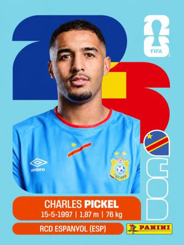 #COD008 | Panini | Fifa World Cup Stickers | 2026 | Charles PICKEL | Rep. Congo