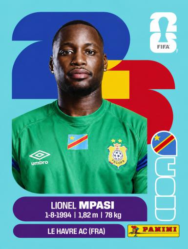#COD002 | Panini | Fifa World Cup Stickers | 2026 | Lionel MPASI | Rep. Congo