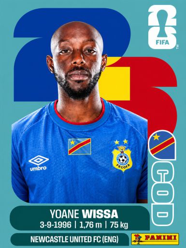 #COD016 | Panini | Fifa World Cup Stickers | 2026 | Yoane WISSA | Rep. Congo