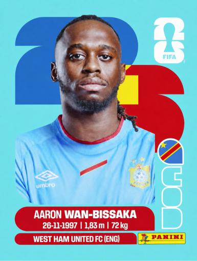 #COD003 | Panini | Fifa World Cup Stickers | 2026 | Aaron WAN-BISSAKA | Rep. Congo