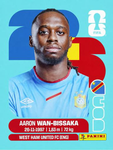 #COD003 | Panini | Fifa World Cup Stickers | 2026 | Aaron WAN-BISSAKA | Rep. Congo