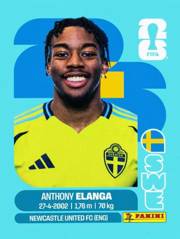 #SWE018 | Panini | Fifa World Cup Stickers | 2026 | Anthony ELANGA | Suecia