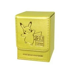 Pokemon Center Japan Premium 25th Anniversary Pikachu Gold Deckbox / Case