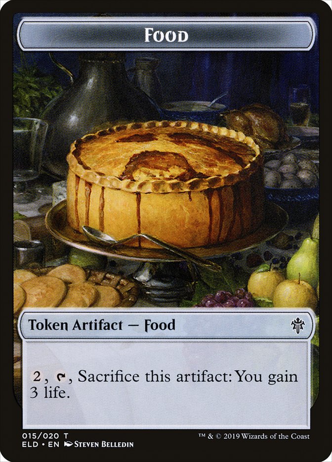 Goat // Food (15) Double-Sided Token [Throne of Eldraine Tokens] 