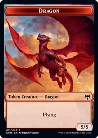 Dragon // Thopter Double-Sided Token [Kaldheim Commander Tokens] 