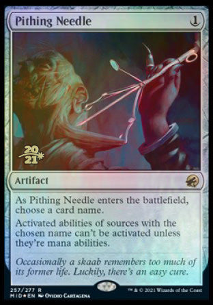 Pithing Needle [Innistrad: Midnight Hunt Prerelease Promos] 