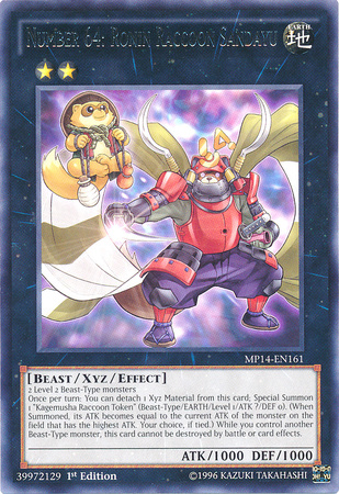 Number 64: Ronin Raccoon Sandayu [MP14-EN161] Rare 