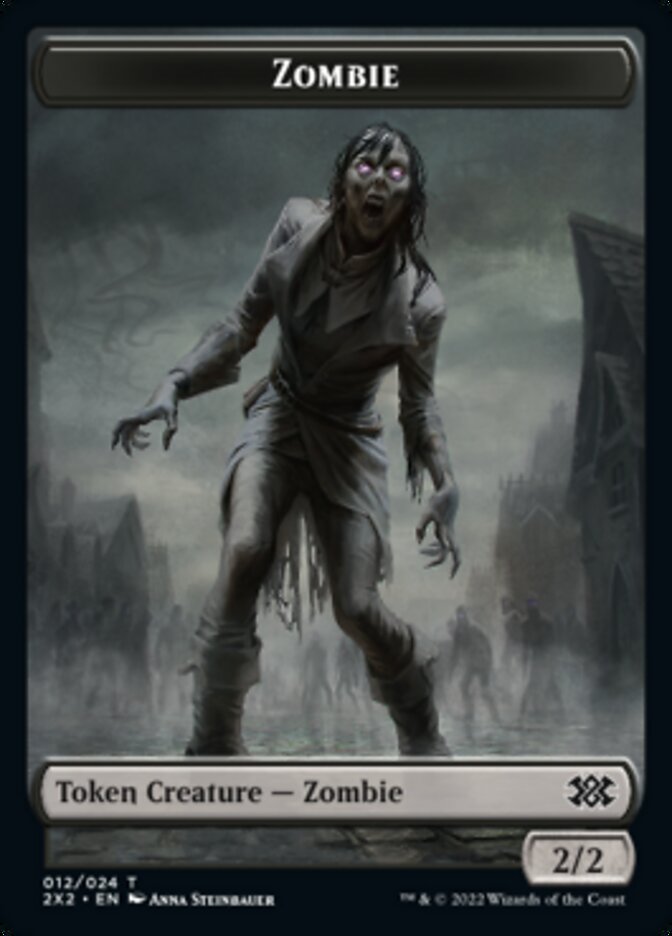 Zombie // Treasure Double-Sided Token [Double Masters 2022 Tokens] 