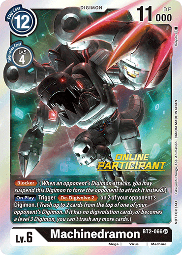 Machinedramon [BT2-066] (Online Participant) [Release Special Booster Ver.1.0 Promos]