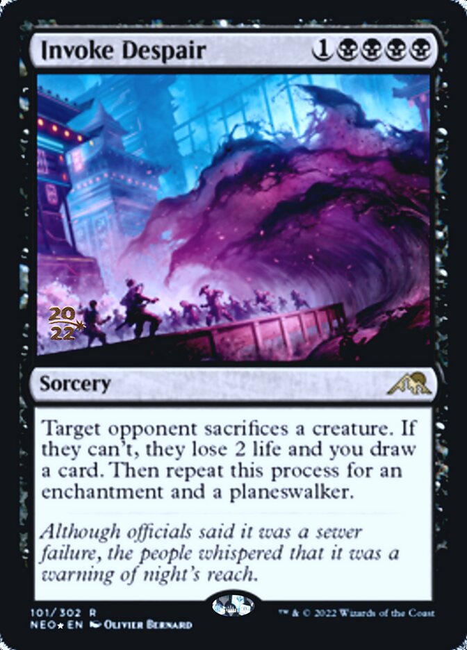 Invoke Despair [Kamigawa: Neon Dynasty Prerelease Promos] 