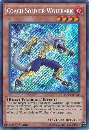 Coach Soldier Wolfbark [MP14-EN119] Secret Rare 