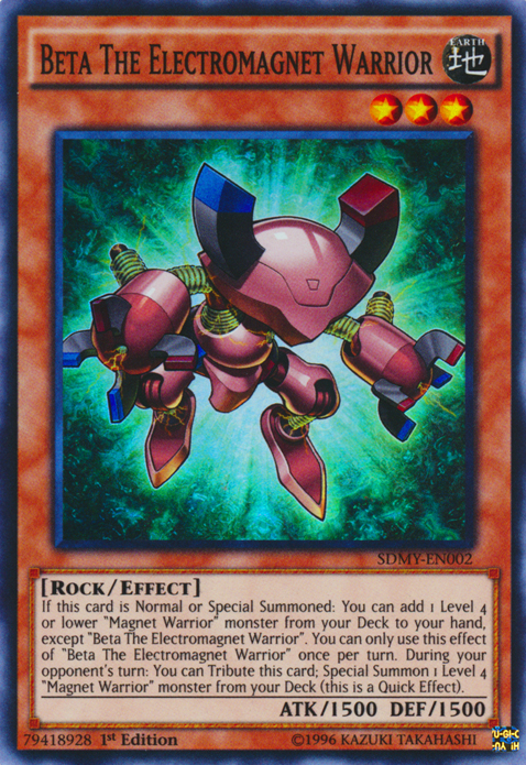 Beta The Electromagnet Warrior [SDMY-EN002] Super Rare 