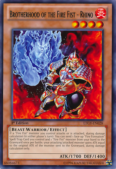 Brotherhood of the Fire Fist - Rhino [LTGY-EN028] Rare 