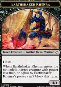 Earthshaker Khenra // Cat Double-Sided Token [Hour of Devastation Tokens] 