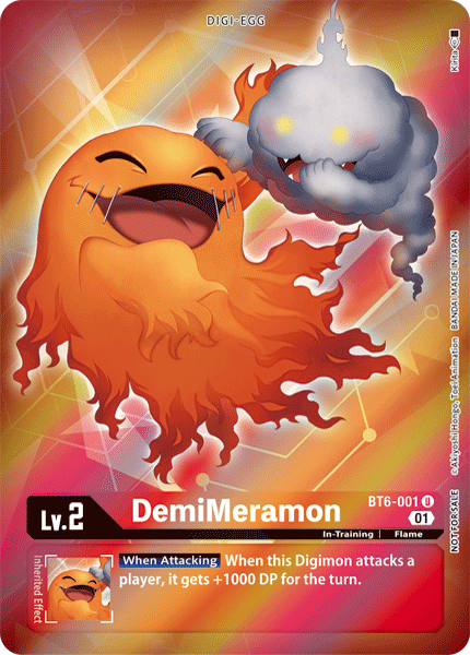 DemiMeramon [BT6-001] (Alternative Art - Box Topper) [Double Diamond] 