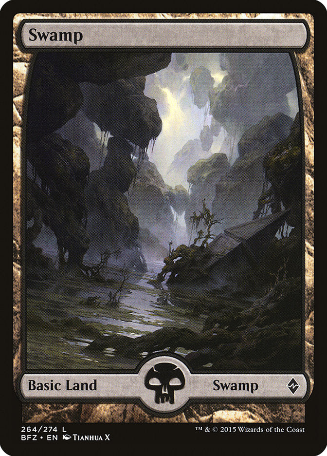 Swamp (264) (Full Art) [Battle for Zendikar] 