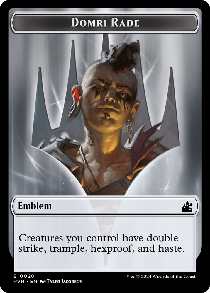 Goblin (0008) // Emblem - Domri Rade Double-Sided Token [Ravnica Remastered Tokens] 