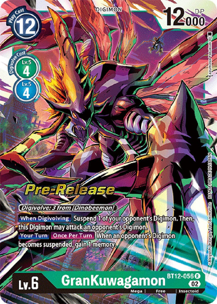 GranKuwagamon [BT12-056] [Across Time Pre-Release Cards] 