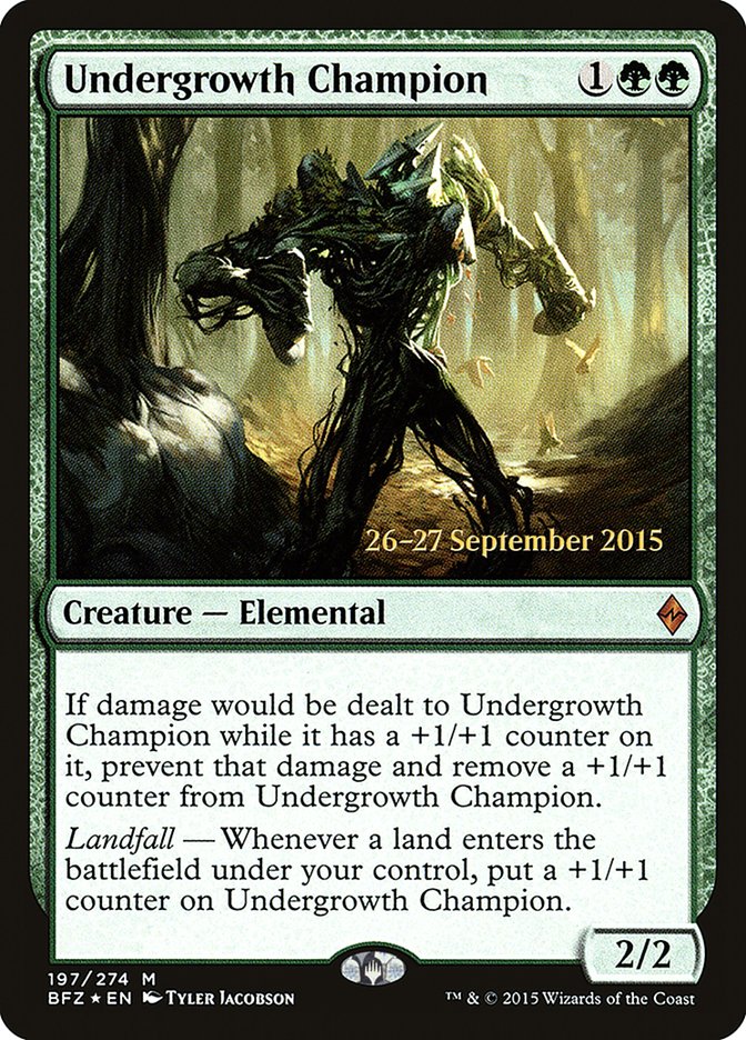 Undergrowth Champion [Battle for Zendikar Prerelease Promos] 