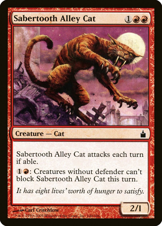 Sabertooth Alley Cat [Ravnica: City of Guilds] 