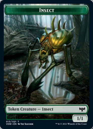 Insect // Spirit (002) Double-Sided Token [Innistrad: Crimson Vow Tokens] 