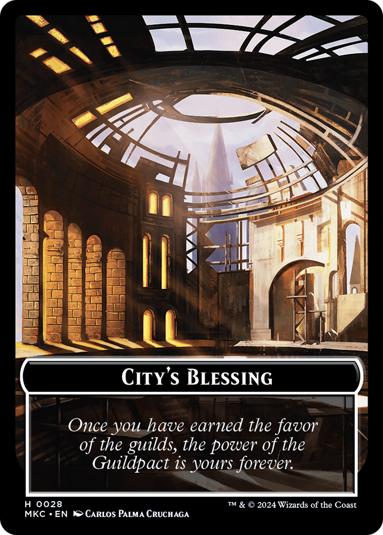 City's Blessing // Zombie Double-Sided Token [Murders at Karlov Manor Commander Tokens] 